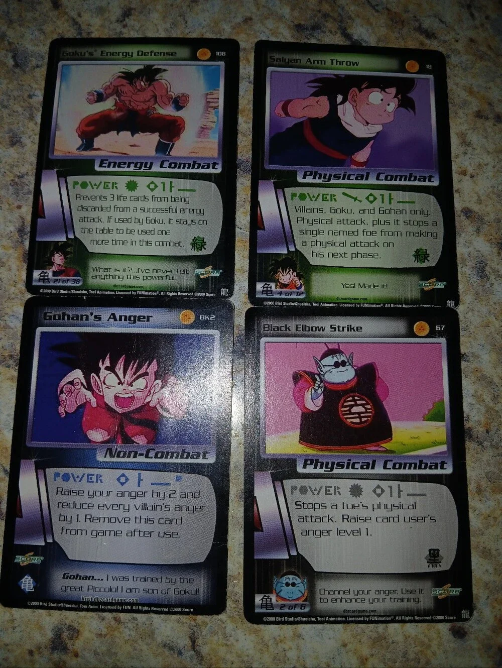 4 Dragon Ball Z Cards